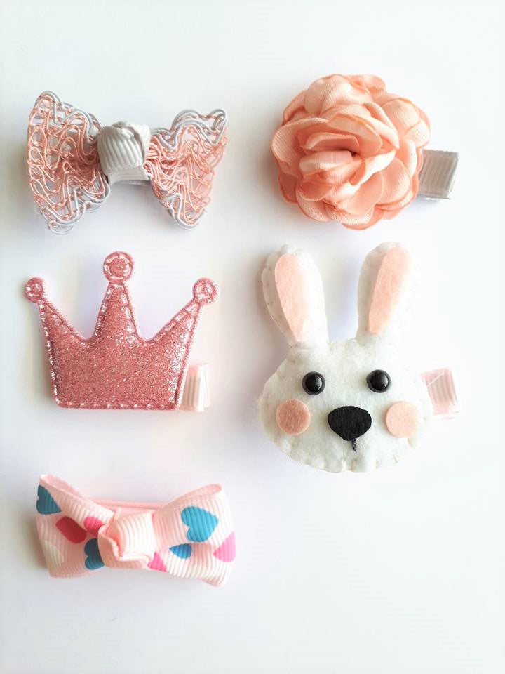 Bunny Hair Clip Set