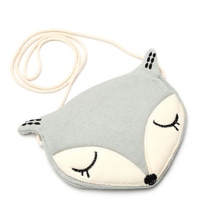 Audrey Coin Purse with strap Grey/Blue