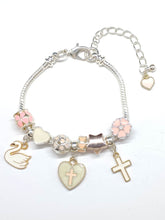 Cross Heart Charm Bracelet