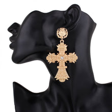 GOING TO THE CHAPEL ornate cross earrings