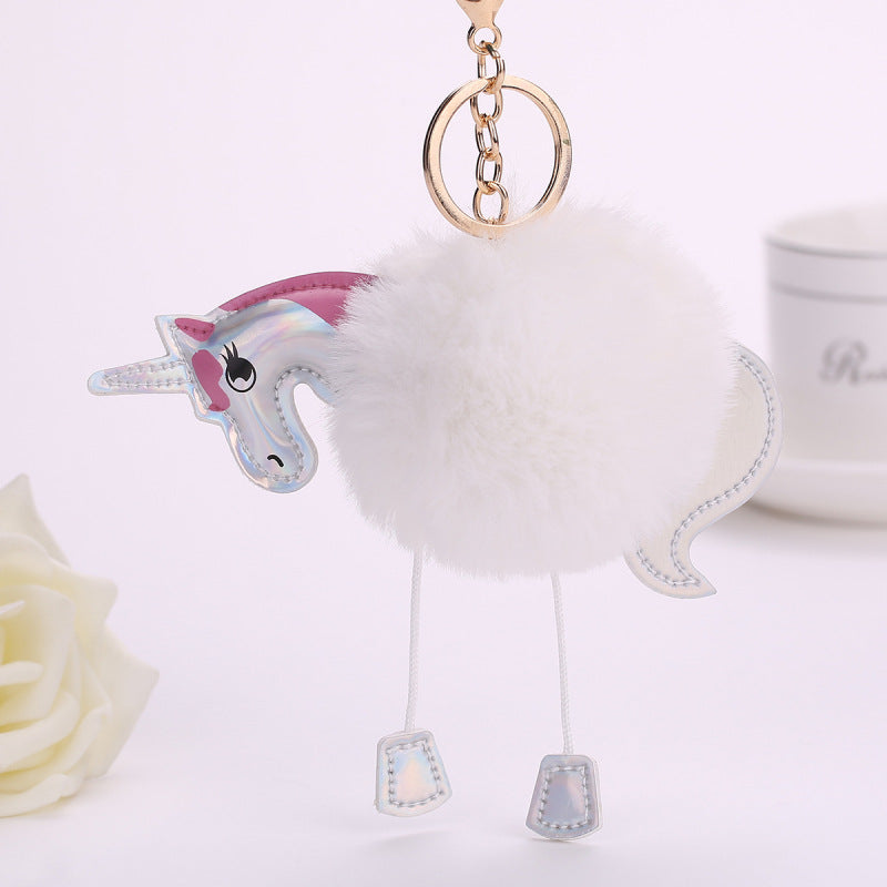Mavis Unicorn Keychain White