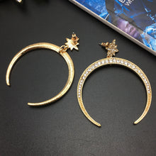 LINA star moon drop earrings