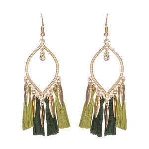 MEL tassel earring green