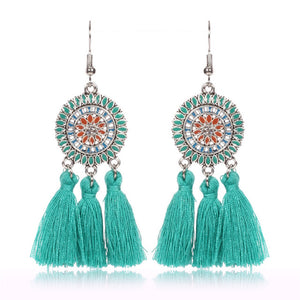ASPEN tassel earrings Blue