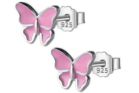 Butterfly Earrings - Pink